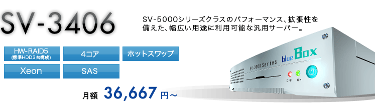 料金・仕様 | SV-3406 | サーバー | 専用サーバー【blue Box】