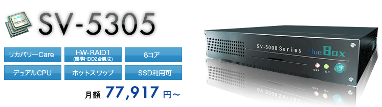 料金・仕様 | SV-5305 | サーバー | 専用サーバー【blue Box】